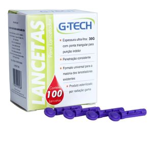 Lanceta para Lancetador 30G com 100un. G-Tech
