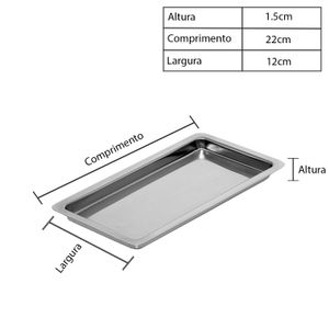 Bandeja Retangular Lisa Econox 22 x 12 x 1,5cm Fami