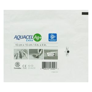 Curativo Aquacel Extra AG+ Hidrofibra Antimicrobiano 10 x 10cm com 1un. Convatec