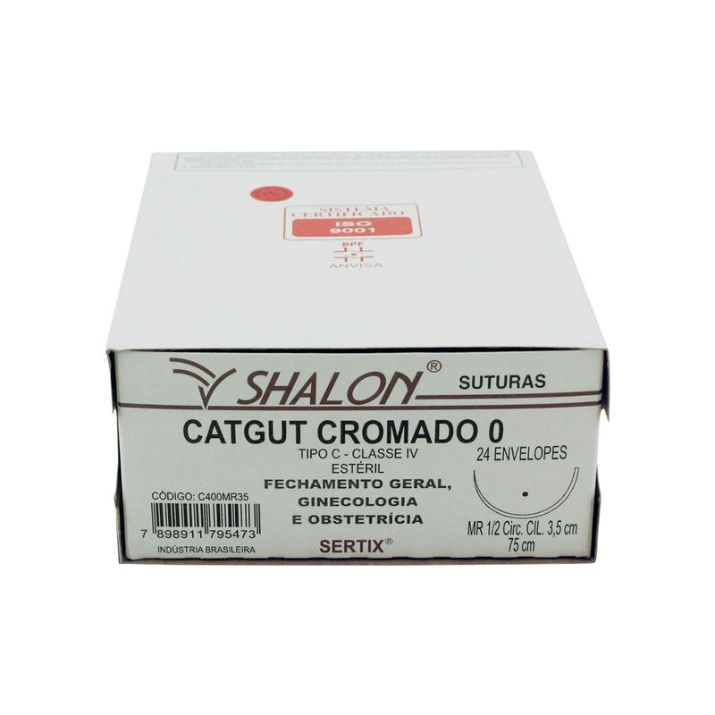 Fio-para-Sutura-Shalon-CatGut-Cromado-0-Com-Agulha-Cilindrica-de-35cm-e-12_2