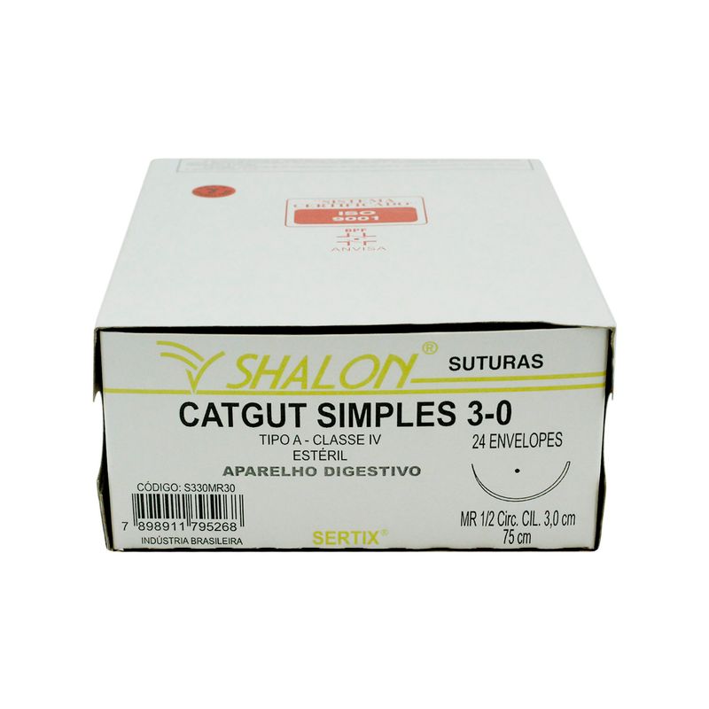 Fio-para-Sutura-Shaldon-CatGut-Simples-3-0-Com-Agulha-Circular-de-30cm-e-12_2