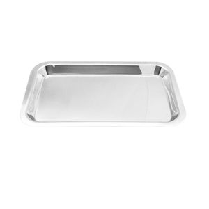 Bandeja Retangular Lisa em Inox 22 x 12 x 1,5cm Golgran