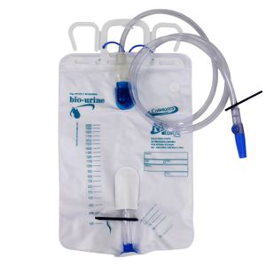 Bolsa Coletora de Urina Bio-Urine Sistema Fechado com Válvula Antirrefluxo e Clamp Deslizante 2L com 1un. Bional