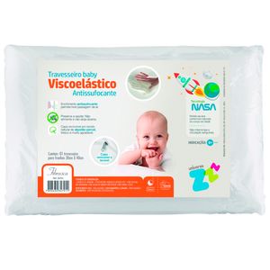 Travesseiro de Viscoelástico Antissufocante Baby 3 meses a 1 ano Fibrasca