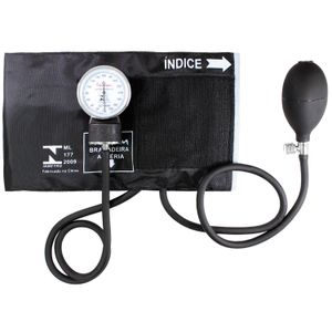 Aparelho de Pressão Adulto Nylon Velcro Preto Premium