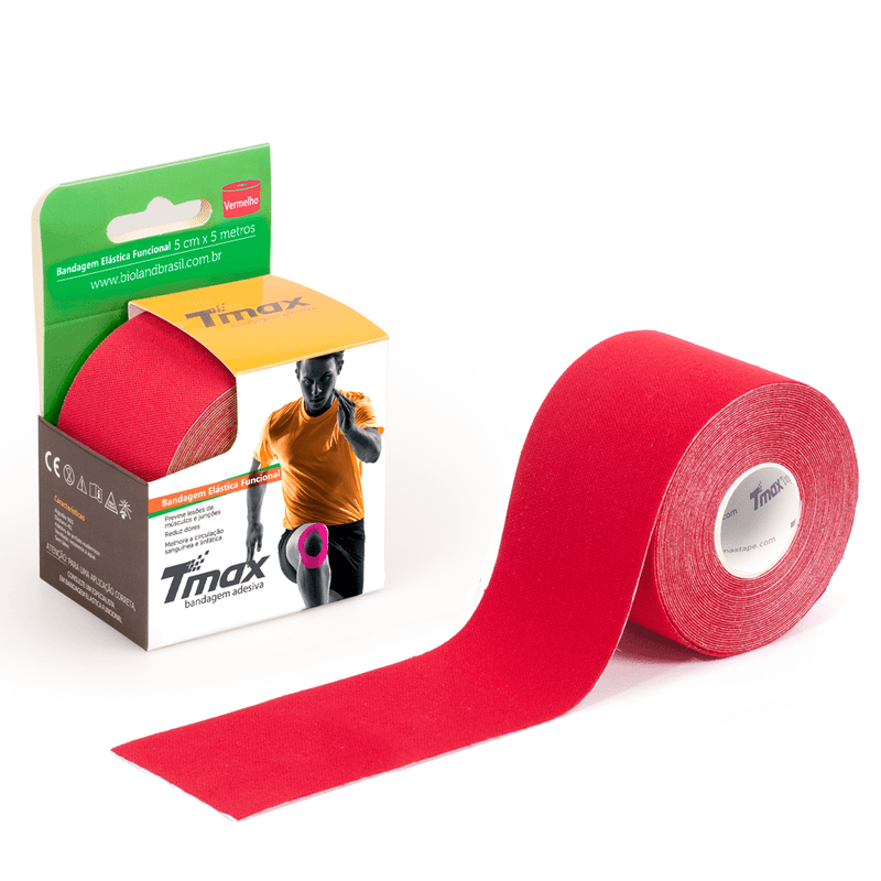 Bandagem-Elastica-Tmax-Kinesio-5cm-x-5m-Vermelho
