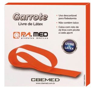Garrote Descartável Rolo com 25 tiras de 45cm P.A.Med