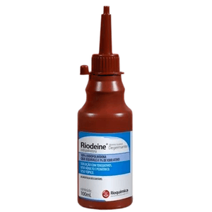 PVPI Riodeine 10% Solução Aquosa Degermante Antisséptica Dermo Suave 100ml Almotolia Rioquímica