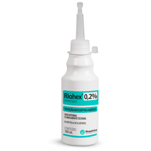 Riohex 0,2% Solução Aquosa Tópica Antisséptica Dermo Suave 100ml Almotolia Rioquímica