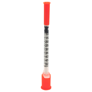 Seringa para Insulina com Agulha Fixa 0,5ml 8 x 0,3mm Stilly Line com 10un. Injex