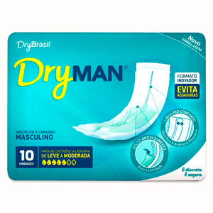 Absorvente para Incontinência Masculino com 10un. Dryman