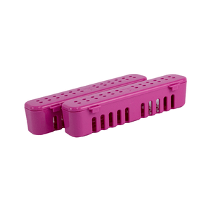 Kit Estojo para Esterilização Plástico Perfurado Pequeno Rosa com 2un. Nova OGP