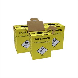 Coletor de Materiais Perfurocortantes SafePack 7L com 3un.