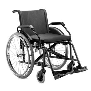 Cadeira de Rodas 120 kg Nylon Pneu Inflável Poty Preta Jaguaribe