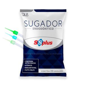 Sugador Endodôntico Plástico Colorido Descartável 20un. Ss Plus