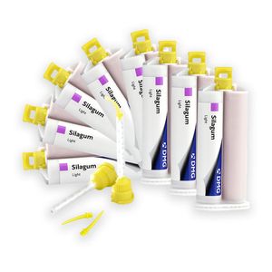 Silagum Light AM Econômico 8 cartuchos 50ml + 50 pontas amarela + 50 Intraoral DMG