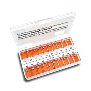 Kit De Bráquetes 01 Caso Prescrição Edgewise Slim .022 Gancho Canino Morelli