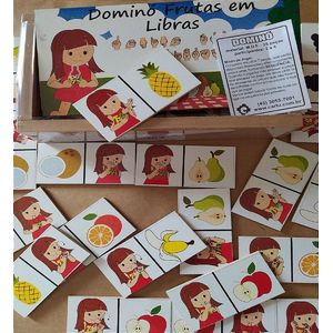 Dominó em Libras Frutas 28 Peças