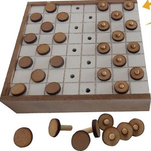 Jogo de Dama Adaptado em MDF com Estojo