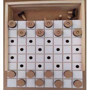 Jogo de Dama Adaptado em MDF com Estojo