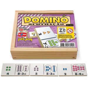 Dominó Subtração com Figuras 28 Peças