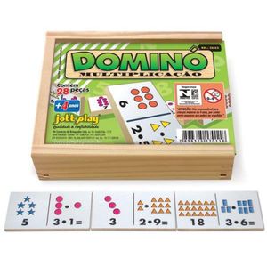 Dominó de Multiplicação com Figuras 28 Peças