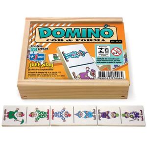 Dominó Cor e Forma 28 Peças