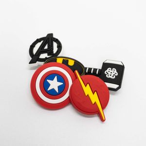 Pins Bottons para Crocs Escudos Super Heróis 7un.