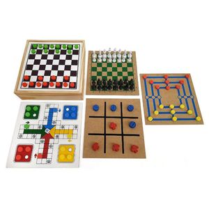 Jogo da Velha, Damas, Trilha, Ludo e Xadrez 5 em 1