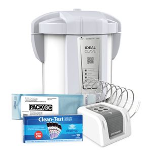 Autoclave Idealclave 8L Branco com Kit Biossegurança