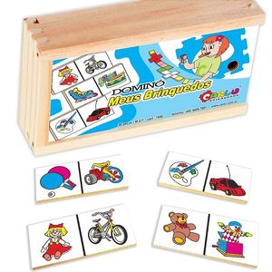 Dominó Figuras de Brinquedos 28 Peças