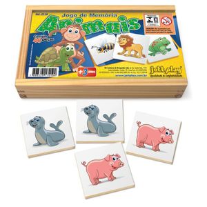 Jogo da Memória Animais 40 Peças