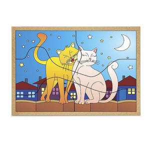 Quebra-Cabeça Gatos 6 Peças