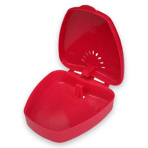Caixa para Aparelho Ortodôntico de Bolso Vermelho 5un.