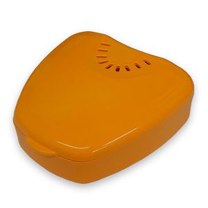 Caixa para Aparelho Ortodôntico de Bolso Laranja 5un.