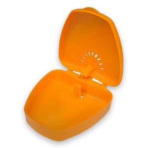 Caixa para Aparelho Ortodôntico de Bolso Laranja 5un.