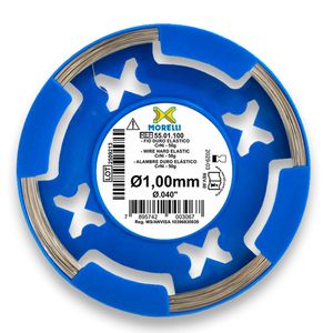 55.01.100 Fio Ortodôntico Duro Elástico Crni Redondo 1,00mm (.040") Rolo 50g