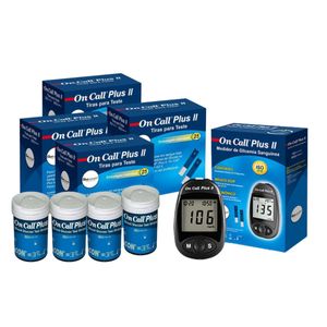 Aparelho de Glicemia + 200 Tiras On Call Plus II