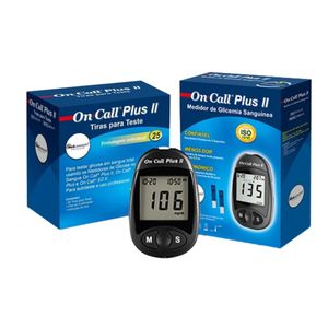 Aparelho de Glicemia + 25 Tiras On Call Plus II
