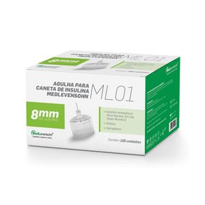 Agulha para Caneta de Insulina 8mm 100un. MedLevensohn