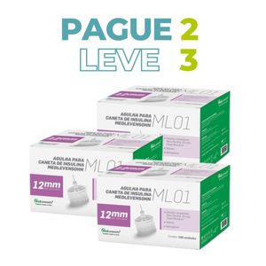 Agulha para Caneta de Insulina 12mm - Pague 2 Leve 3