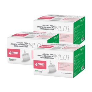 Agulha para Caneta de Insulina 4mm - Pague 2 Leve 3