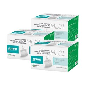 Agulha para Caneta de Insulina 5mm - Pague 2 Leve 3