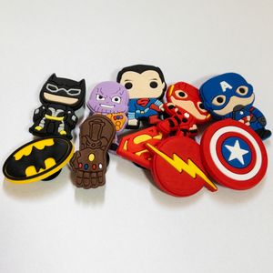 Pins Botons para Crocs Super Heróis e Escudos 10un.
