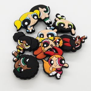 Pins Botons para Crocs Meninas Super Poderosas 9un.