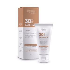 Base Matte Vegana FPS 30 Capuccino 30g Extratos da Terra