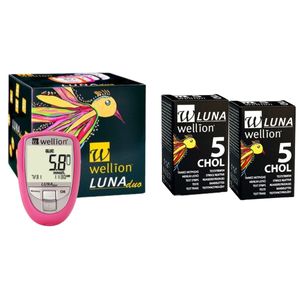 Aparelho Colesterol e Glicemia Rosa + 10 Tiras