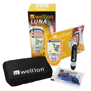Aparelho de Colesterol e Glicemia Luna Duo Amarelo Wellion