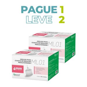Agulha para Caneta de Insulina 4mm - Pague 1 Leve 2