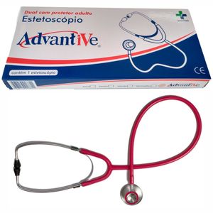 Estetoscópio Cardiológico Duosson Vermelho Advantive